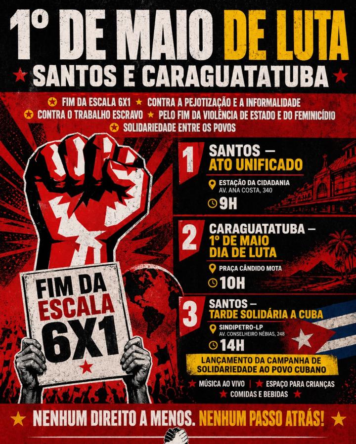 Por trabalho digno, tempo para viver e fim da escala 6x1